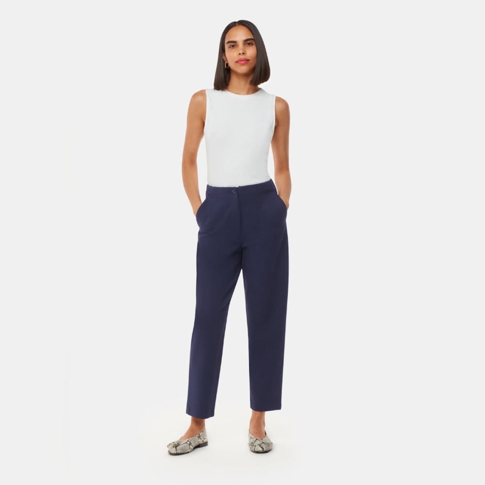 NWT Whistles Lila Ponte Knit Trousers pants in navy blue - Picture 5 of 10